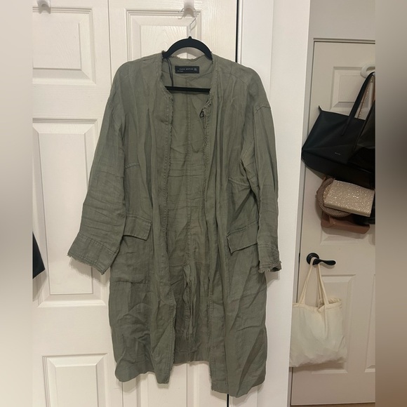 Zara Jackets & Blazers - Zara Women's Olive Green Duster/Light Shacket